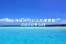 上海居转户公示在哪里看2020年5月