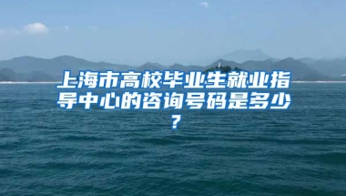 上海市高校毕业生就业指导中心的咨询号码是多少？