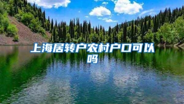 上海居转户农村户口可以吗