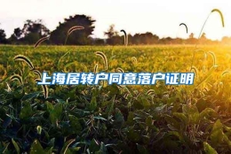 上海居转户同意落户证明