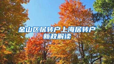 金山区居转户上海居转户新政解读