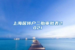 上海居转户二胎审批表2021