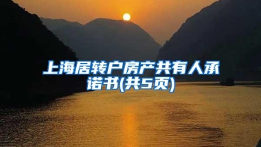 上海居转户房产共有人承诺书(共5页)