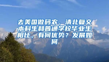 去美国做码农，清北复交本科生和普通学校毕业生相比，有何优势？发展如何