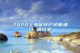 2020上海居转户初审通过 调档案