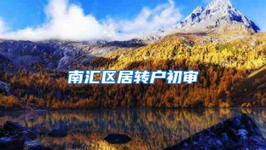 南汇区居转户初审