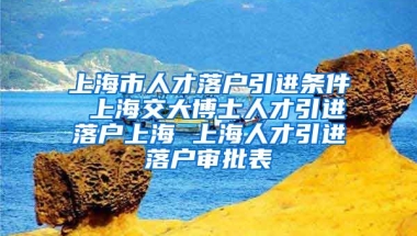 上海市人才落户引进条件 上海交大博士人才引进落户上海 上海人才引进落户审批表