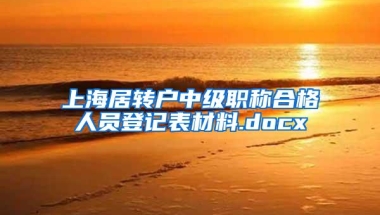 上海居转户中级职称合格人员登记表材料.docx