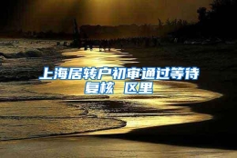 上海居转户初审通过等待复核 区里