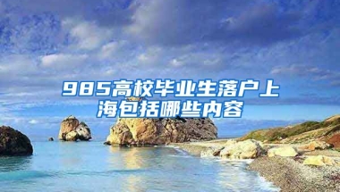 985高校毕业生落户上海包括哪些内容