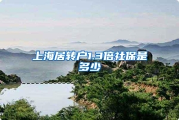 上海居转户1.3倍社保是多少