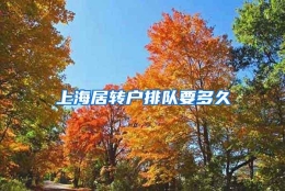 上海居转户排队要多久