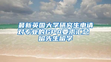 最新英国大学研究生申请对专业的GPA要求汇总 留先生留学