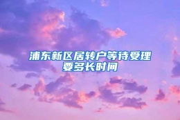 浦东新区居转户等待受理要多长时间