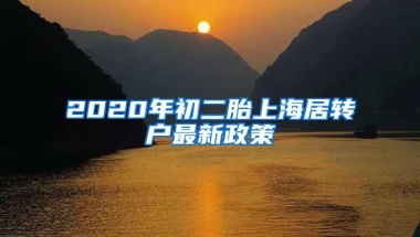 2020年初二胎上海居转户最新政策