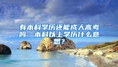 有本科学历还能成人高考吗，本科以上学历什么意思？