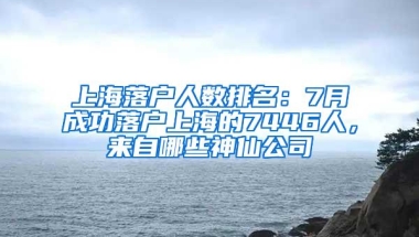 上海落户人数排名：7月成功落户上海的7446人，来自哪些神仙公司