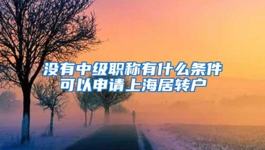 没有中级职称有什么条件可以申请上海居转户