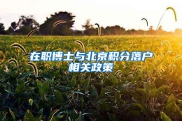 在职博士与北京积分落户相关政策