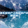 浦东居转户上海居转户办理咨询