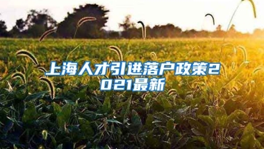 上海人才引进落户政策2021最新