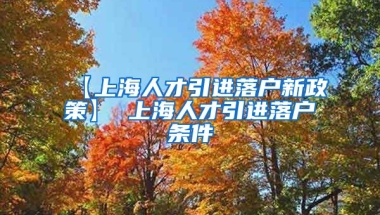 【上海人才引进落户新政策】 上海人才引进落户条件