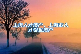 上海人才落户，上海市人才引进落户