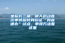 坐标长三角，明天启动首次申领居民身份证“跨省通办”试点，申领方法看这里