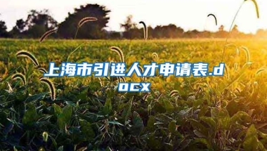 上海市引进人才申请表.docx