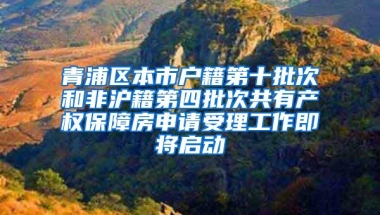 青浦区本市户籍第十批次和非沪籍第四批次共有产权保障房申请受理工作即将启动