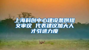 上海科创中心建设条例提交审议 代表建议加大人才引进力度