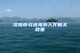 沈阳市引进海外人才相关政策