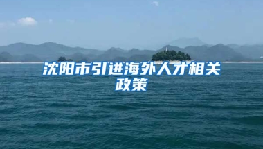 沈阳市引进海外人才相关政策