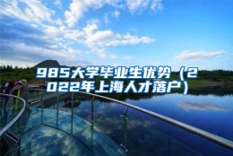 985大学毕业生优势（2022年上海人才落户）