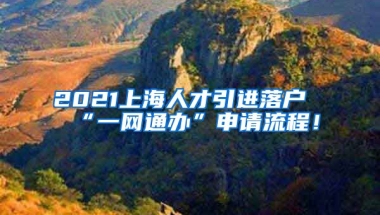 2021上海人才引进落户“一网通办”申请流程！