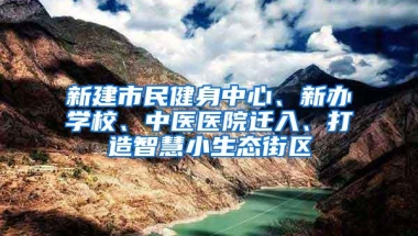 新建市民健身中心、新办学校、中医医院迁入、打造智慧小生态街区