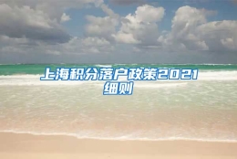 上海积分落户政策2021细则