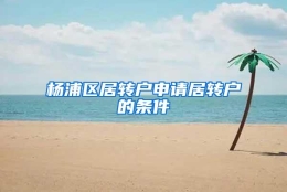 杨浦区居转户申请居转户的条件