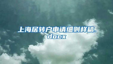 上海居转户申请细则样稿.docx