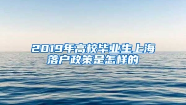 2019年高校毕业生上海落户政策是怎样的