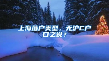 上海落户类型，无沪C户口之说？