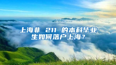 上海非 211 的本科毕业生如何落户上海？