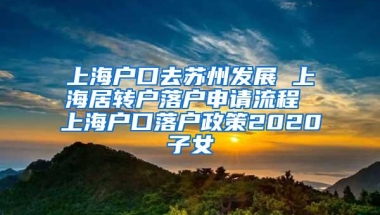 上海户口去苏州发展 上海居转户落户申请流程 上海户口落户政策2020子女