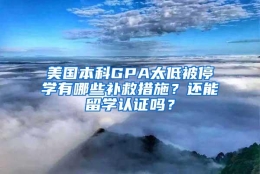 美国本科GPA太低被停学有哪些补救措施？还能留学认证吗？