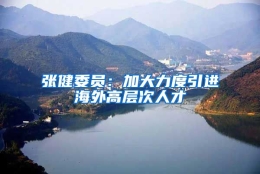 张健委员：加大力度引进海外高层次人才