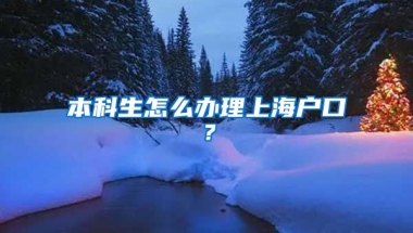 本科生怎么办理上海户口？