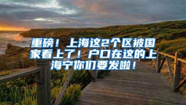 重磅！上海这2个区被国家看上了！户口在这的上海宁你们要发啦！