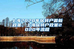 上海2020年居转户最新政策，上海居转户政策2020年流程