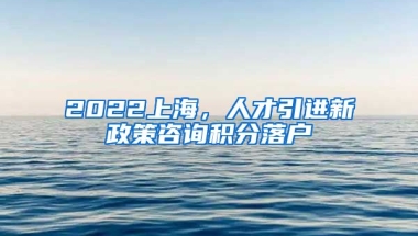 2022上海，人才引进新政策咨询积分落户