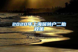 2020年上海居转户二胎政策